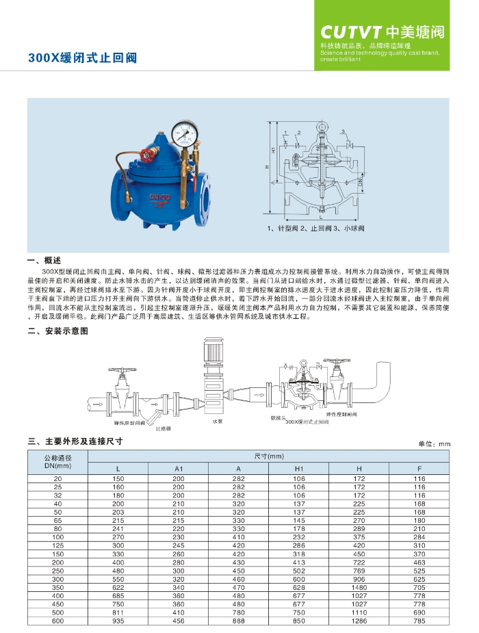 供应300x缓闭式止回阀